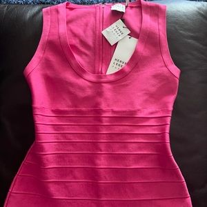 Hervé Leger Scooped Sleeveless A-line dress